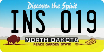 ND license plate INS019