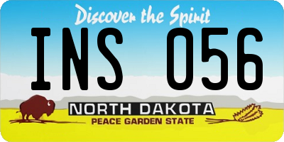 ND license plate INS056