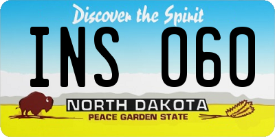 ND license plate INS060