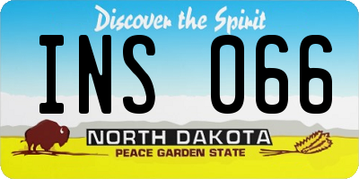 ND license plate INS066