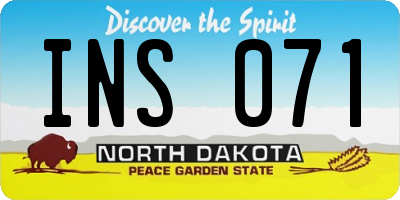 ND license plate INS071