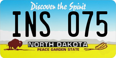 ND license plate INS075