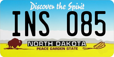 ND license plate INS085