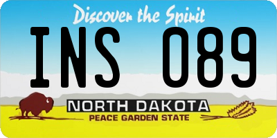 ND license plate INS089