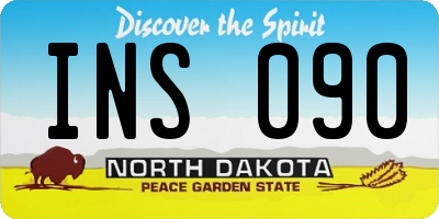 ND license plate INS090