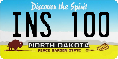ND license plate INS100