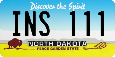 ND license plate INS111
