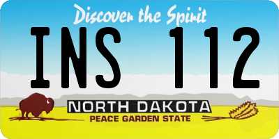 ND license plate INS112