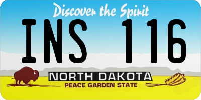 ND license plate INS116