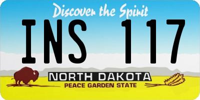 ND license plate INS117