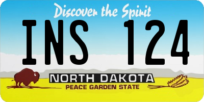 ND license plate INS124