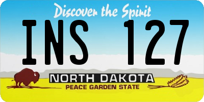 ND license plate INS127