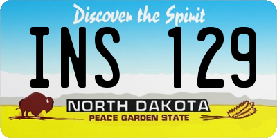 ND license plate INS129