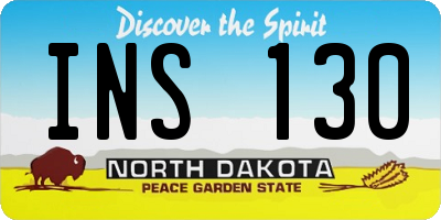 ND license plate INS130