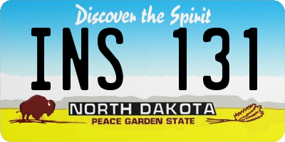 ND license plate INS131
