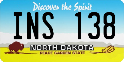 ND license plate INS138