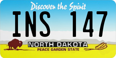 ND license plate INS147