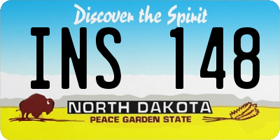 ND license plate INS148