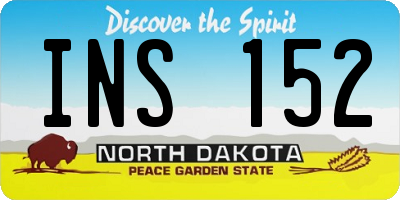 ND license plate INS152
