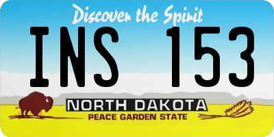 ND license plate INS153