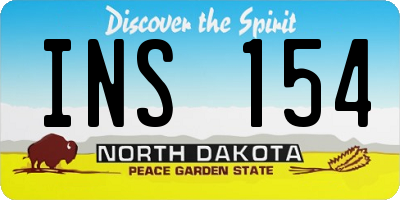 ND license plate INS154