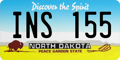 ND license plate INS155