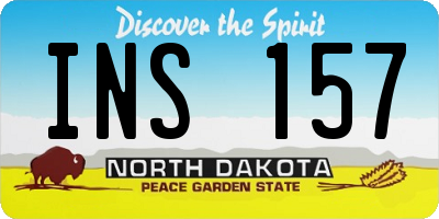 ND license plate INS157