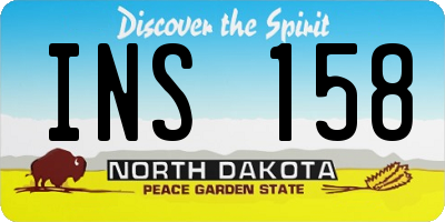 ND license plate INS158