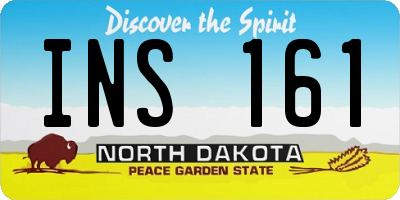 ND license plate INS161