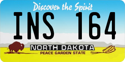ND license plate INS164