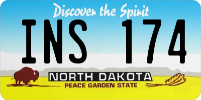 ND license plate INS174