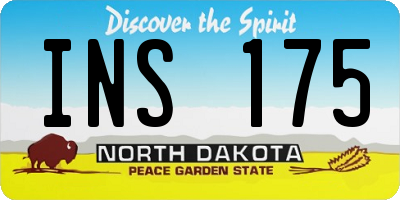 ND license plate INS175