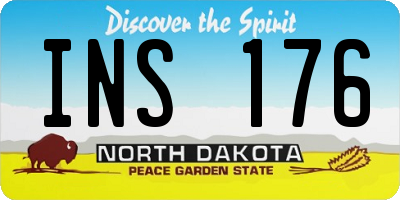 ND license plate INS176