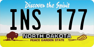 ND license plate INS177
