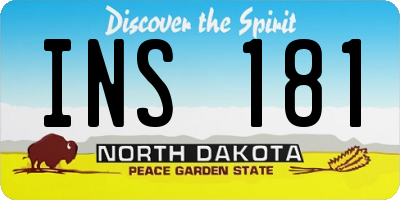 ND license plate INS181
