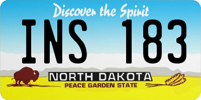 ND license plate INS183