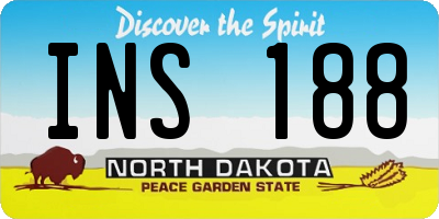 ND license plate INS188