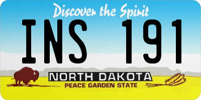 ND license plate INS191