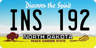ND license plate INS192