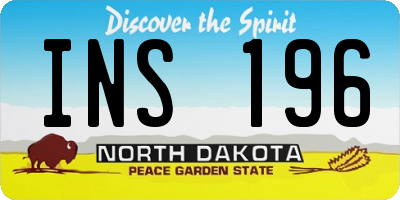 ND license plate INS196