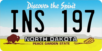 ND license plate INS197