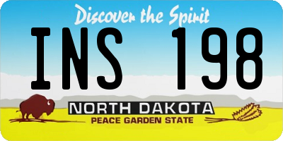 ND license plate INS198