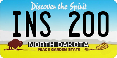 ND license plate INS200