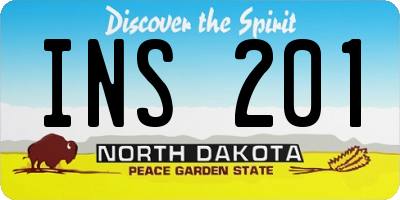 ND license plate INS201