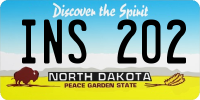 ND license plate INS202