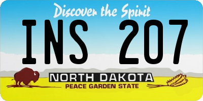 ND license plate INS207