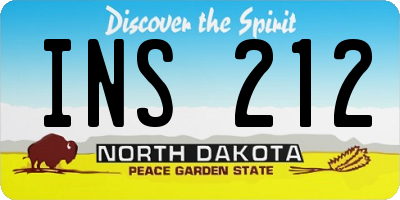 ND license plate INS212