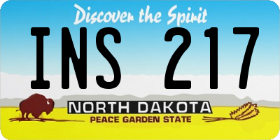 ND license plate INS217