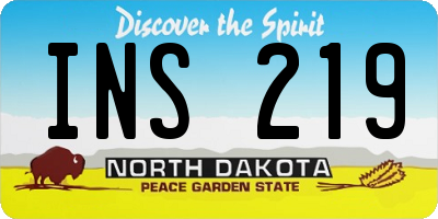 ND license plate INS219