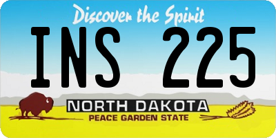ND license plate INS225